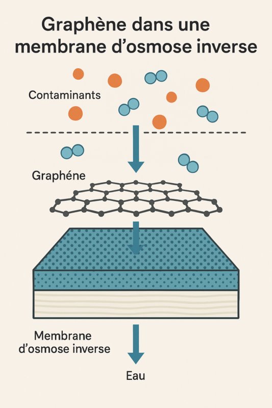 Graphène pour le dessalement d'eau de mer