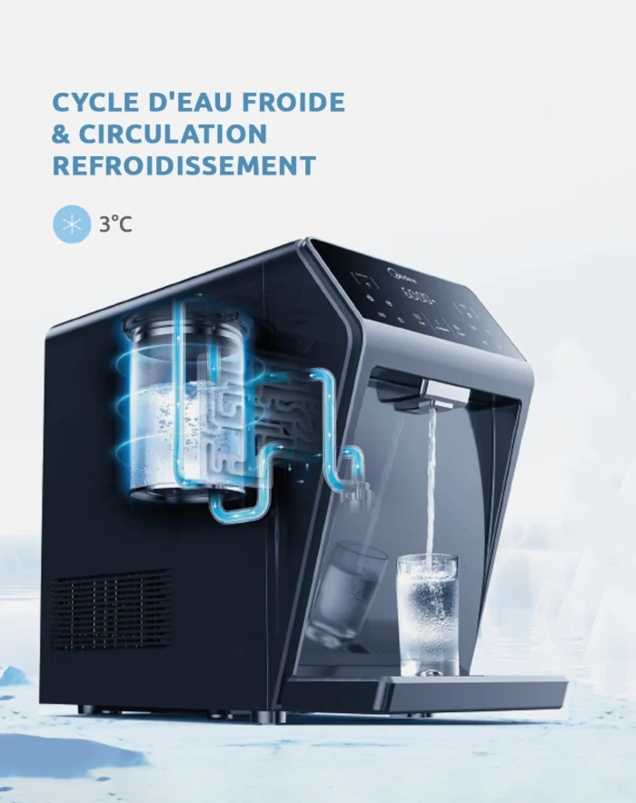 Fontaine à eau filtrante Midea JL2345T – Purificateur et refroidisseur