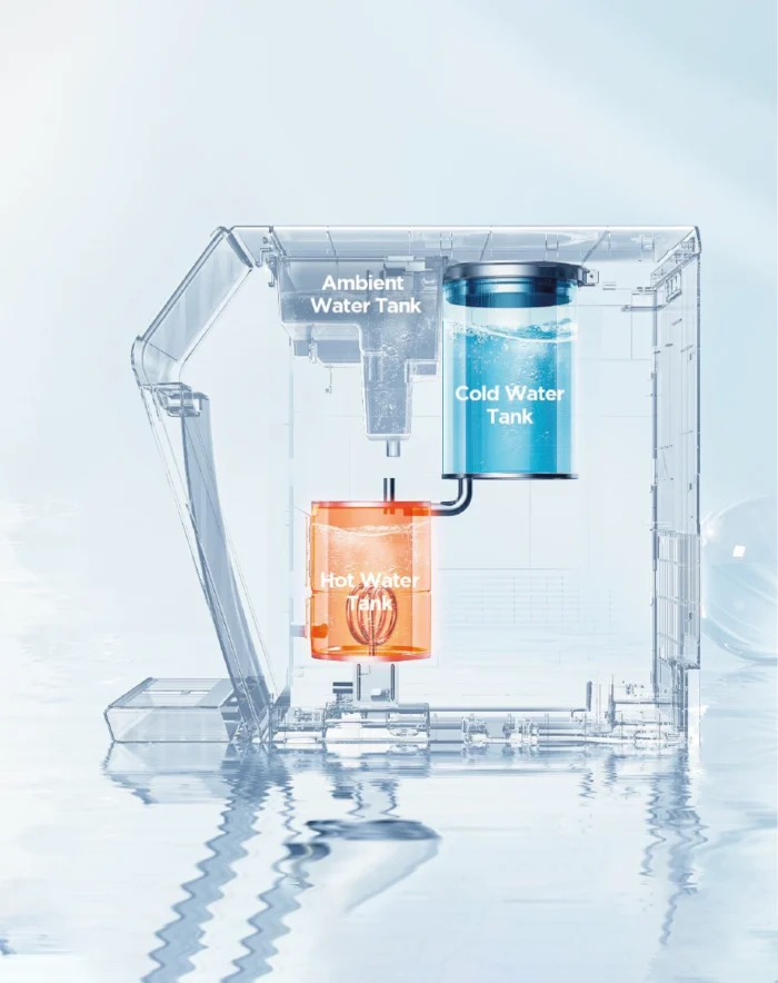 Fontaine à eau filtrante Midea JL2345T – Purificateur et refroidisseur